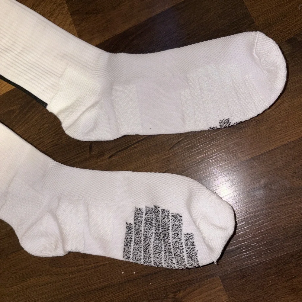 Nike NBA Elite Knee Socks White Black Power Player Team Issued On Court